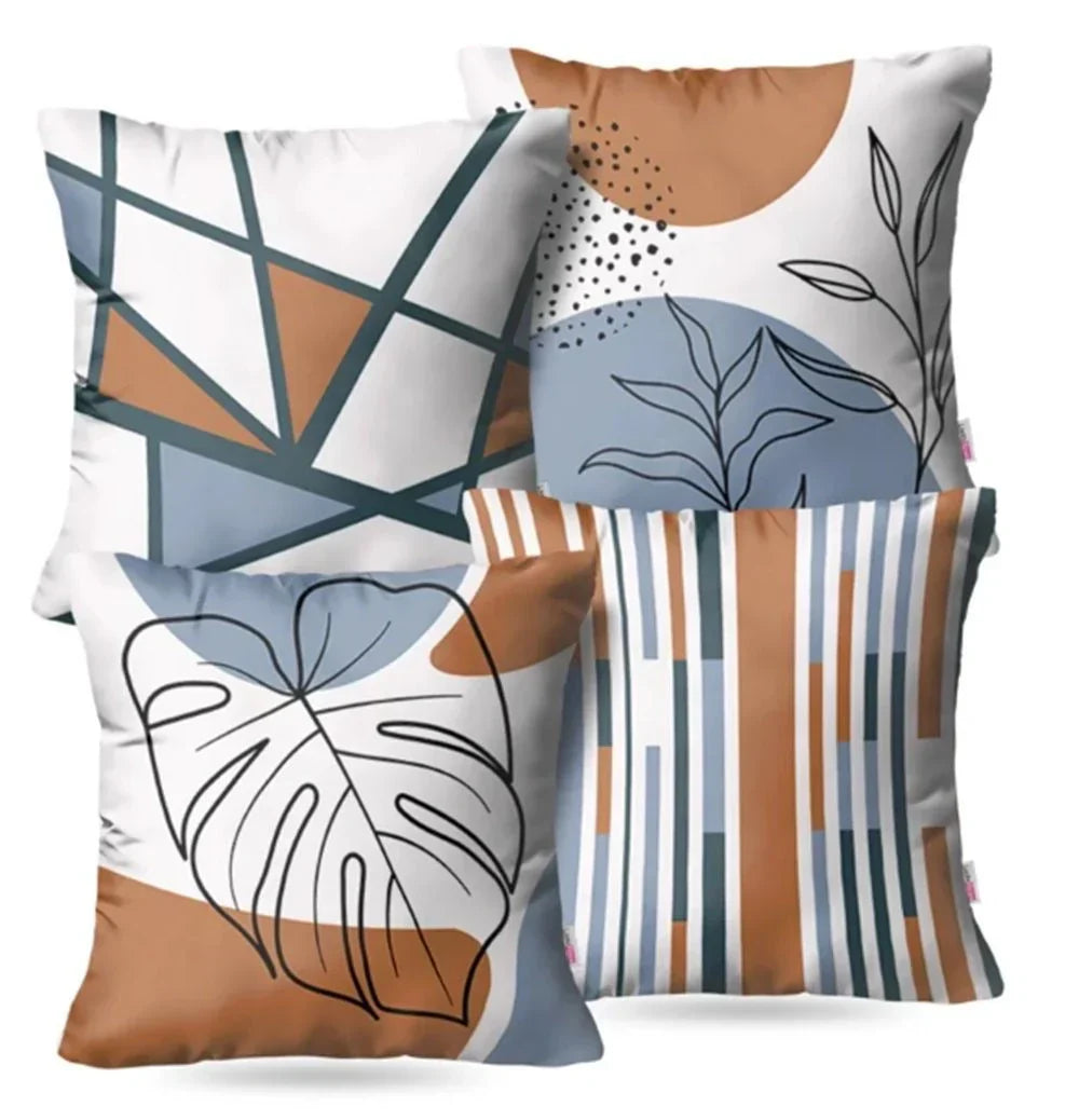 Flame & Fern Cushion Covers Pack of 4