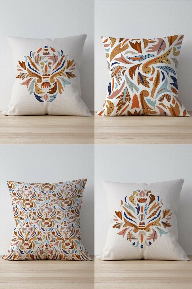 Modern Terracotta Cushion Covers Pack of 4