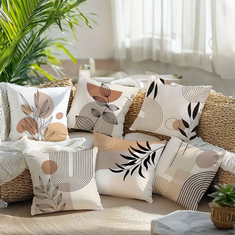 Minimalist Botanical Cushion Covers (Pack of 6)