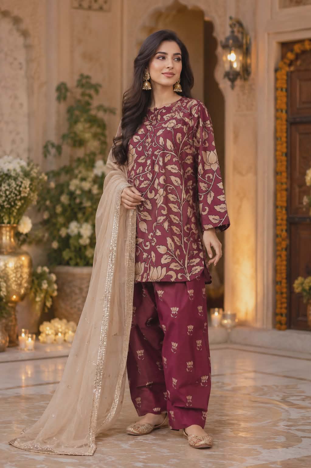 Burgundy Gold Grace